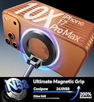 Coolpow【Newest Vacuum Magnetic Phone Holder for Car Phone Holder Mount【Movable Vacuum Suction】Magsafe Car Mount Cell Phone Holders for Your Car Accessories for Women Men for iPhone 17 16-Carbon Fiber — image 4