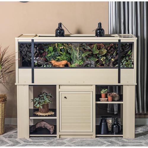 New Age Pet ECOFLEX X-Large Reptile Enclosure with Matching Cabinet Stand Set in Maple