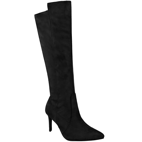 cheap black knee high boots uk