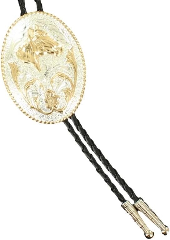 M&F Western Men's Oval Horse Head Bolo Tie Multi One Size