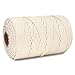 Produktbild elevenbird Studio 1 kg Rolle Makramee Garn - 4 mm x 200 m - 100% Baumwolle - Natürliches Beige Baumwollgarn