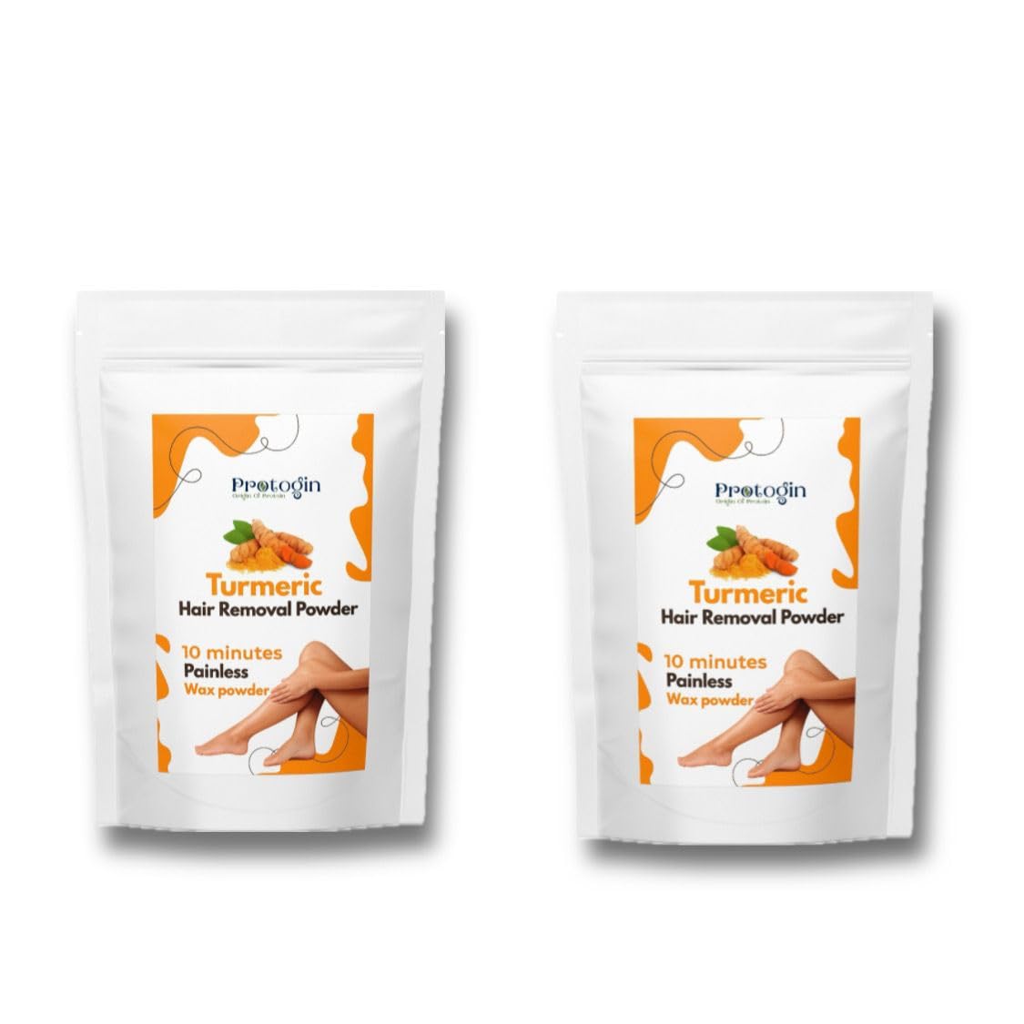 Protogln Turmeric Hair Removal Powder, 10 Minutes Painless Wax Powder — Flash AI Score 90/100