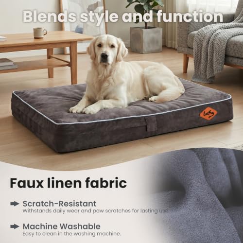 Image of Laifug Orthopedic Memory Foam Pet(40 inchx 25 inchx 4 inch,Slate Grey) /Dog Bed with Durable Waterproof Liner and Removable Washable Cover