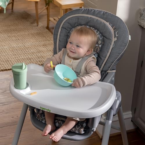 Image of Ingenuity Proper Positioner Deluxe High Chair - 7-in-1 Convertible Baby Seat, Removable Rocking Infant Seat, Unisex, for Ages 0-36 Months