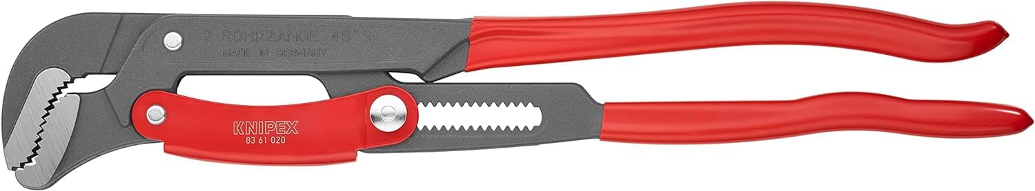Knipex Pipe Wrench, 560.0 mm Overall Length, 70mm Max Jaw Capacity
