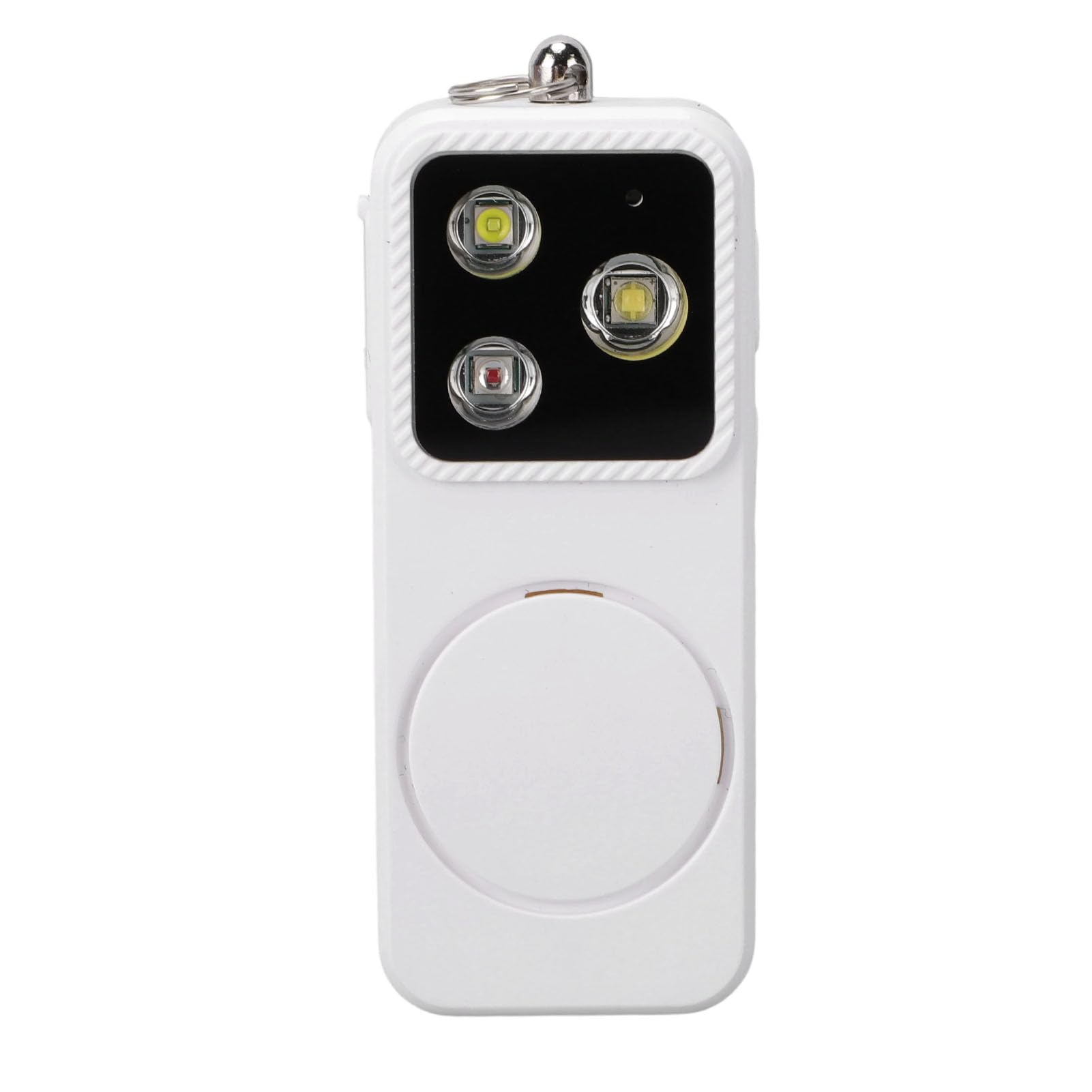 Asixxsix Alarma de Seguridad Personal, Sirena de Decibelios Ultra Altos, Luz LED Multimodo, Llavero Recargable por USB, Luz de Seguridad con Autoprotección de Emergencia para Mujeres (White)