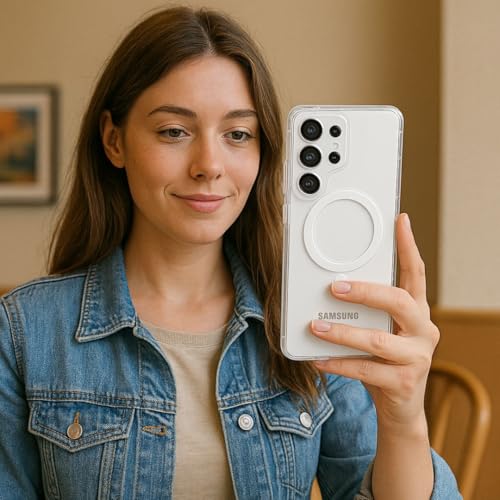 Image of PC & TPU Back Cover for Samsung Galaxy S23 Ultra 5G | Mag-Safe Compatible | Transparent Mobile Phone Cover for Samsung Galaxy S 23 Ultra 5G / Samsung S23 Ultra 5G | Transparent Back Cover