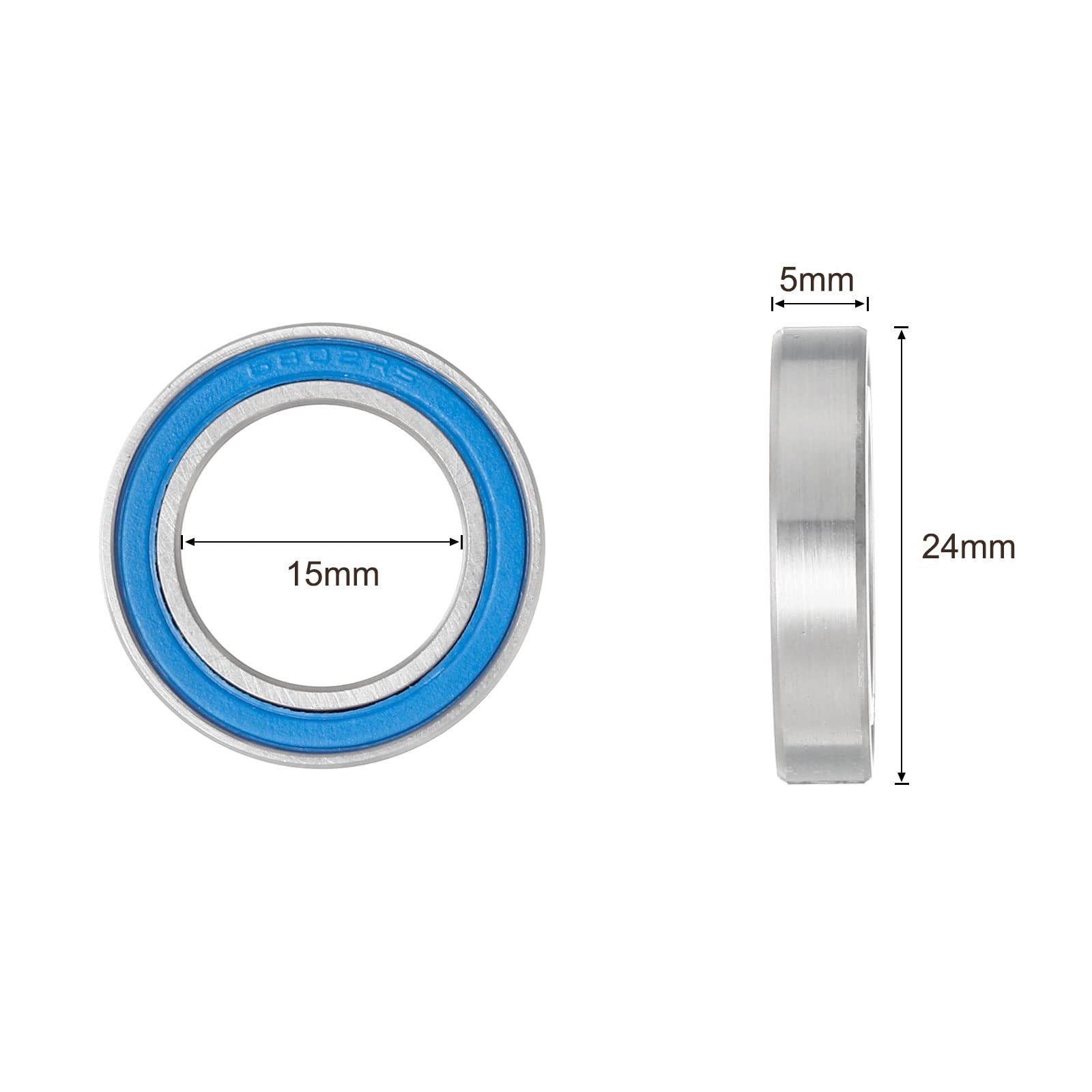 4 Rodamientos De Bolas 6801ZZ 12x21x5mm - Doble Blindaje Para Máquinas
