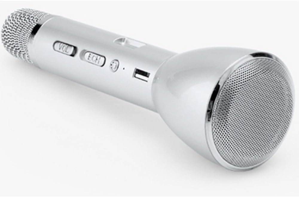 MXTECHNIC Multi-Functional Wireless Bluetooth Microphone,2600mAh Outdoor Family KTV Party Rechargeable 3-in-1 Handheld Bluetooth Karaoke Speaker Machine for Apple iPhone Android Smartphone and Pc