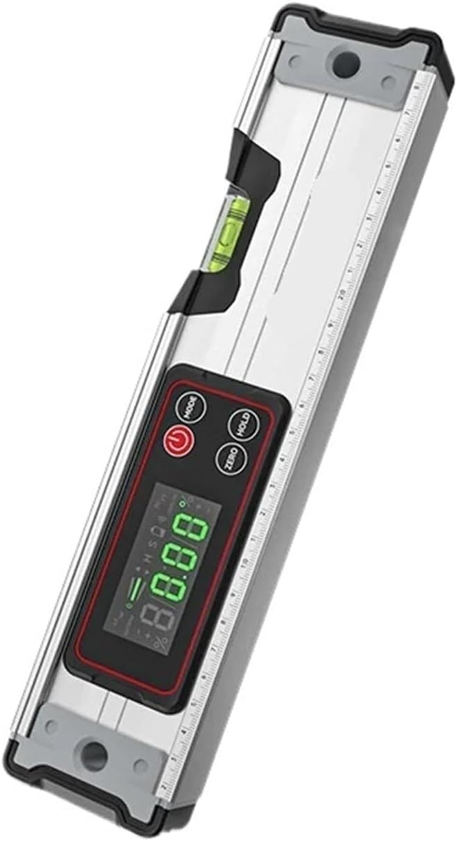 1pc Digital Protractor Angle Inclinometer Magnets Level Angle Slope 0-90 °Electronic Level Ruler(Silver -300mm)