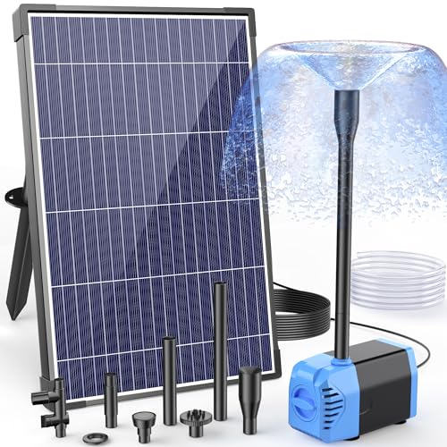POPOSOAP 12W Solar Water Pump 160GPH, Dry-Run