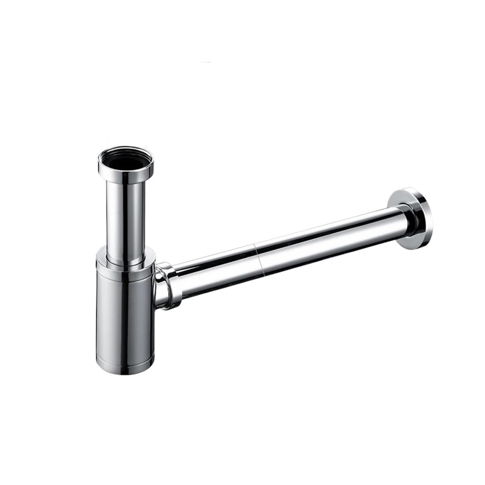 1 pièces bassin vidange des déchets plomberie p-piège salle de bains évier Siphon Drain égout tuyau Kit laiton corps mur Pour Bain(MATTE BLACK)