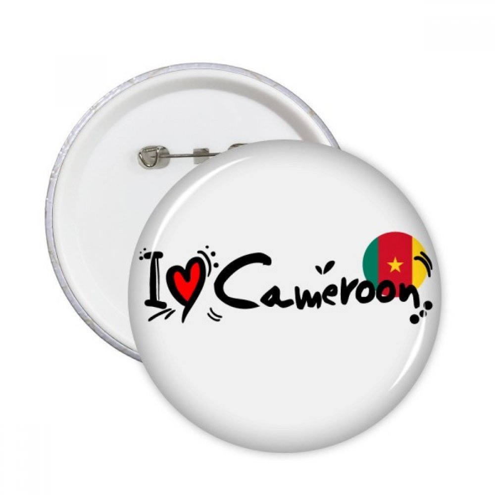 Badge Cameroun Amour Coeur pin's de décoration multicolore pour customisation textile - 3