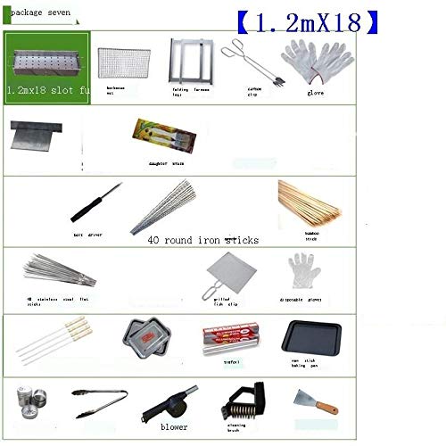 Epissche Parrilla De Barbacoa Barbacoa Barbacoas De Carbon Barbacoa Jardín Camping Barbacoa Portátil Parrilla Comercial Barbacoa Kebab Grill-Version T