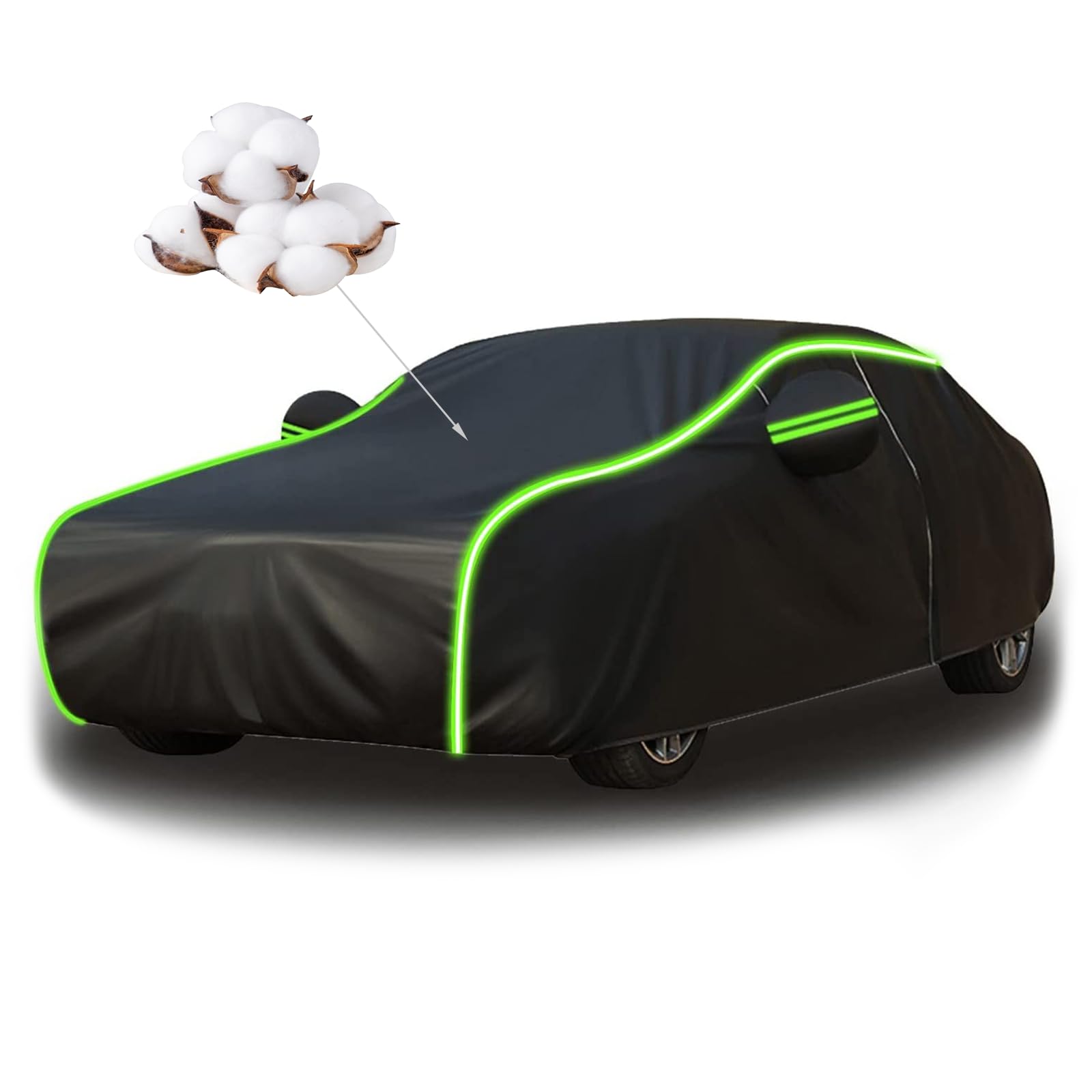 Car Covers Made for Isuzu NPR, Upgraded fabric with cotton, Car Cover Outdoor, Reflective Stripes, and Mirror Pockets zjh573