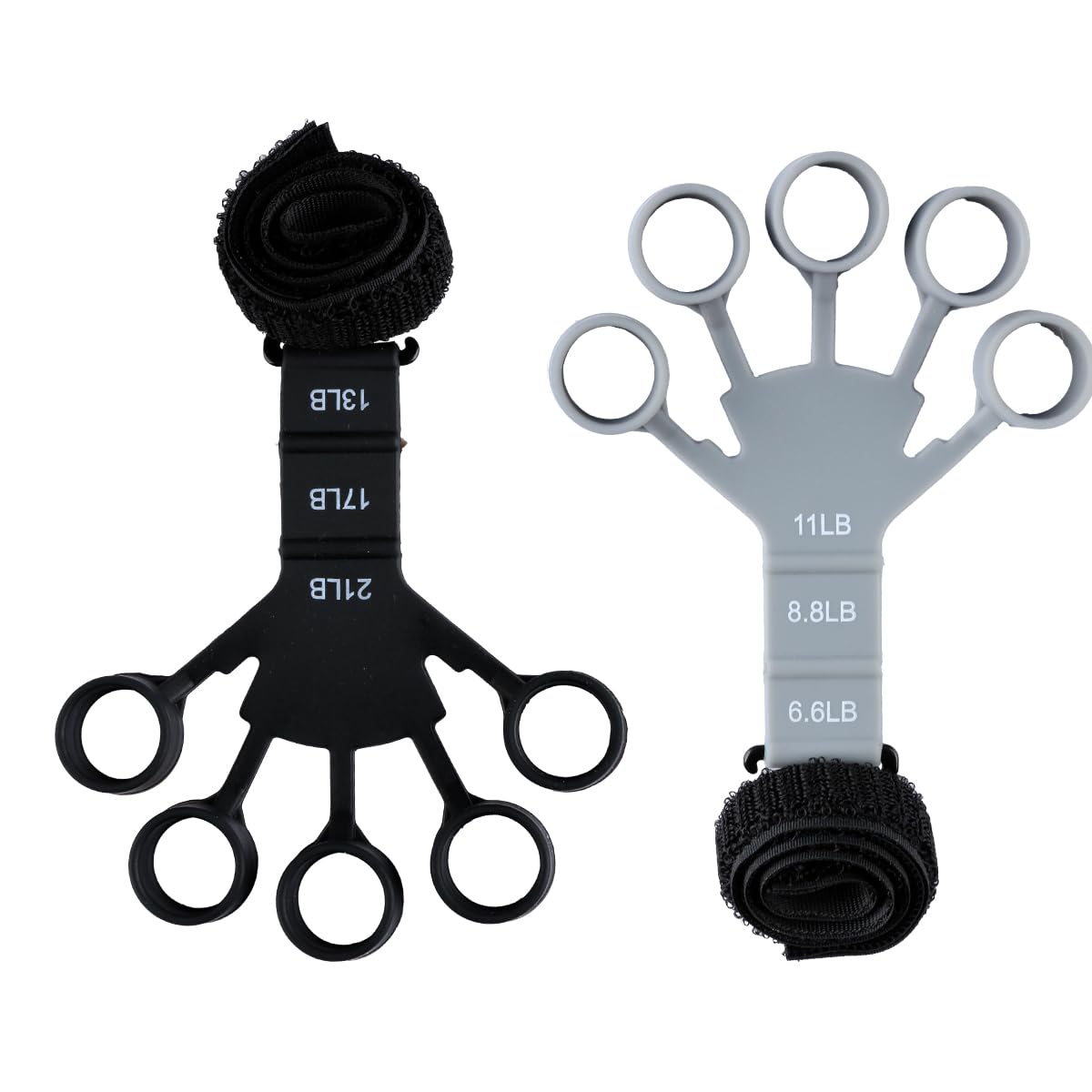 GroveEss 2PCS Silicone Finger Strengtheners,Durable Gripster Strength Trainers,Finger Hand Exerciser Band f for Sports Tennis Guitar Piano Violin Athletes Musicians Wrist Training