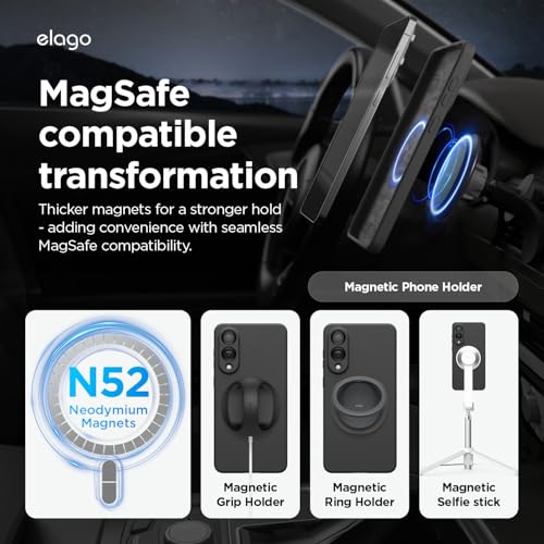 Image of elago Premium Magnetic Silicone Case for Galaxy S25 Edge Black