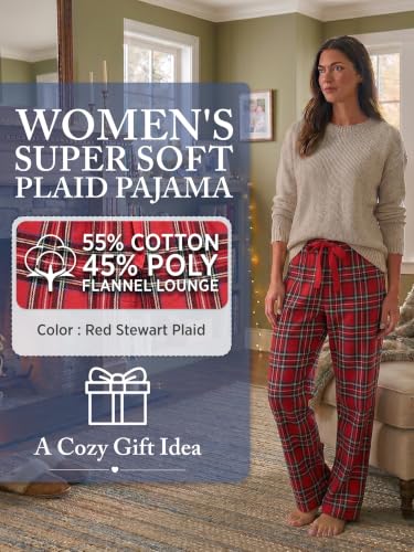 Image of Ashford & Brooks Women's Super Soft Flannel Plaid Pajama Sleep Pants