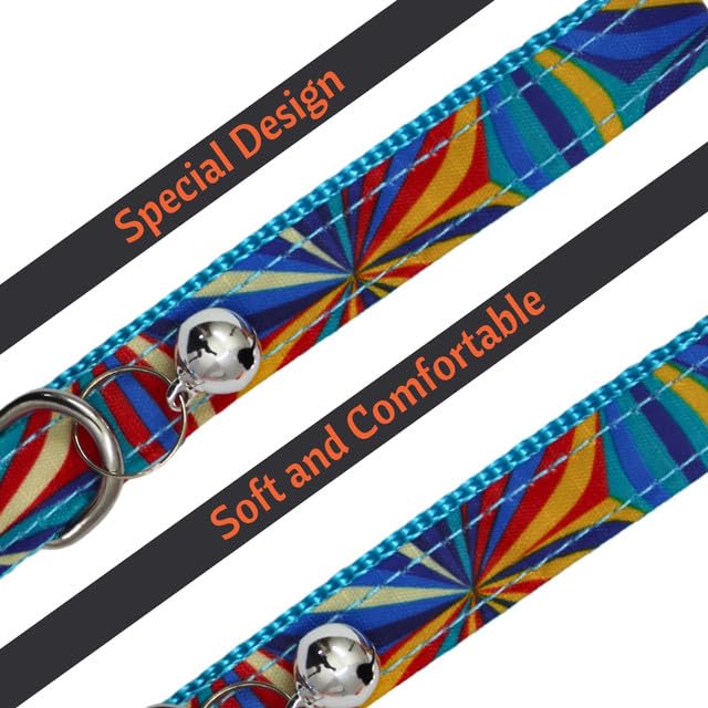 Image of Emily Pets Dog Collar Safety Locking Buckle, Adjustable Soft Breathable Comfortable Nylon Pet Collar for Small, Medium Dogs & Cats (Color May Vary)