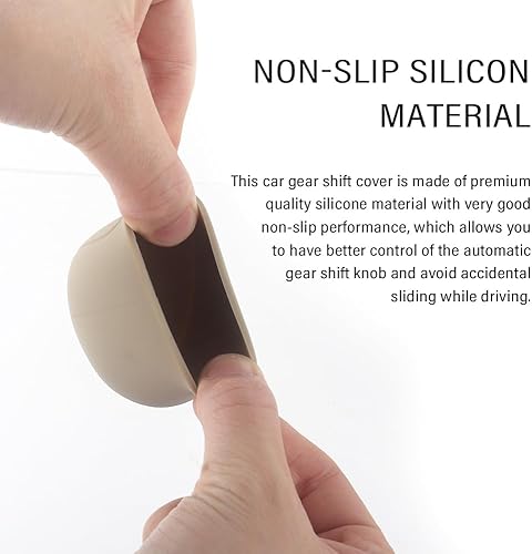 Miniatura 3 de IHOTDER 2 fundas de silicona para palanca de cambios de automóvil, cubierta antideslizante para pomos de palanca de cambios, accesorios para el