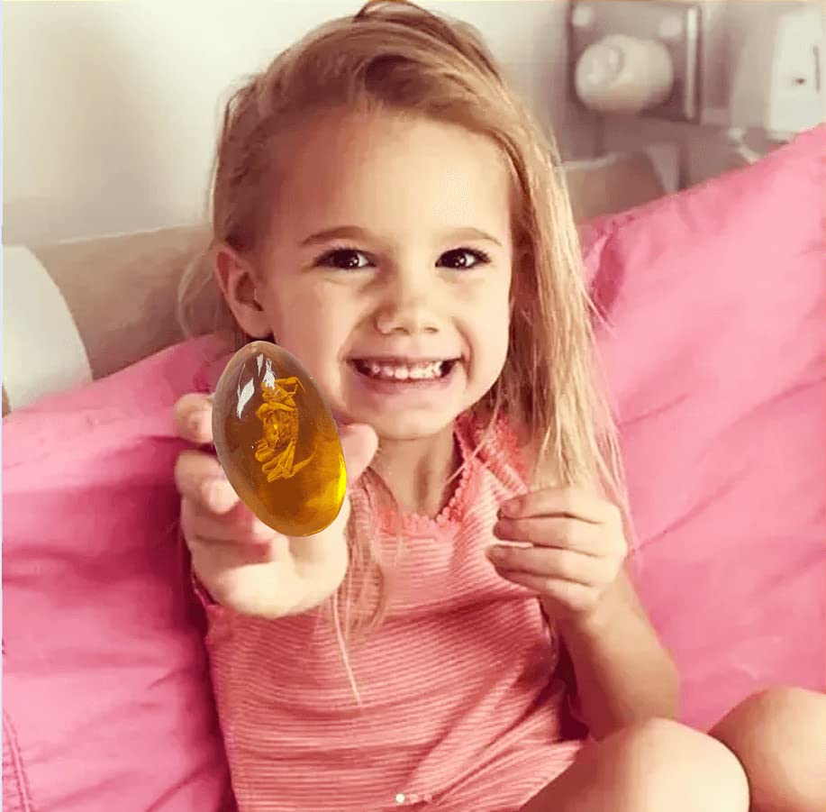 Miniatura 8 de 8 piezas de fósiles ámbar con insectos, muestras de piedras de cristal para decoración del hogar, colecciones, colgantes ovalados, colgante de