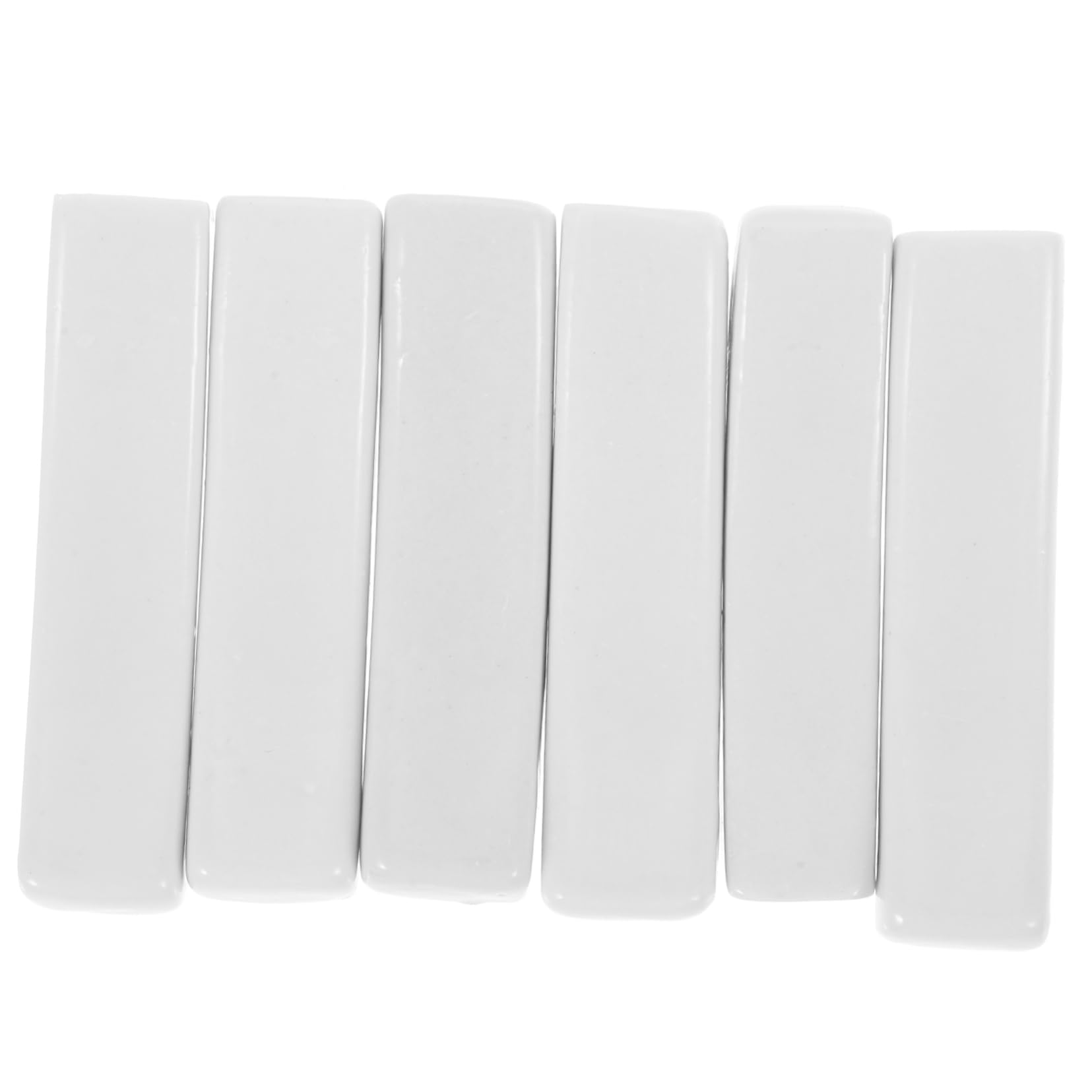 GRIRIW 6pcs Spoons Rests Holders White Restaurant Chopstick Holder Spoon Holder Ceramics Desktop Decorative Fork Rest