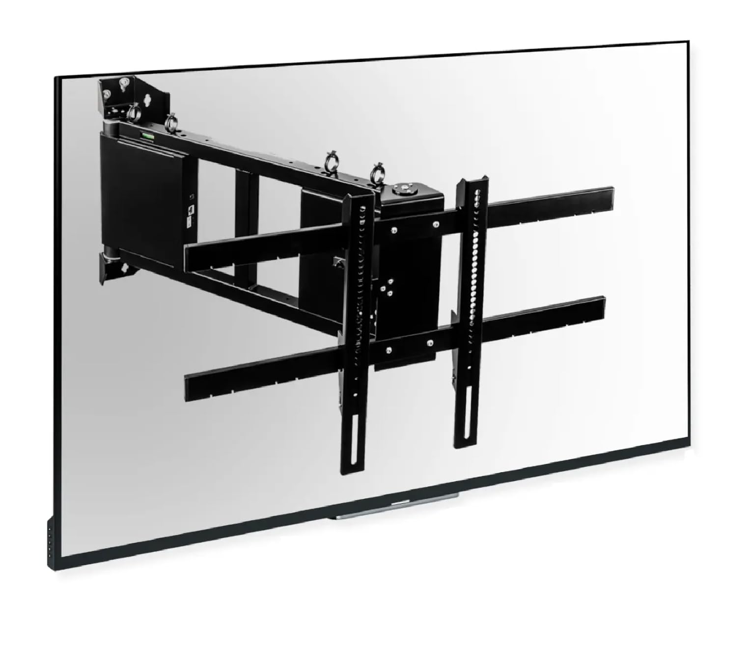 SABAJ Soporte TV pared motorizado para TV 75" pulgadas, giratorio electrico oculto 130 + 90 grados, OTW-L hasta 40kg con mando a distancia VESA hasta 600x400, smart plug wifi para televisores LCD/OLED