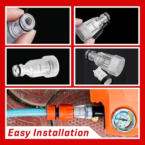 Image of TUQO 3 /4 inch Inlet Water Filter Nozzle (Pack of 2) | Universal Connector for High-Pressure Washers | Compatible with TUQO, Bosch, Karcher, JPT, Starq, Agaro & More | Durable & Leak-Proof - Model WF60