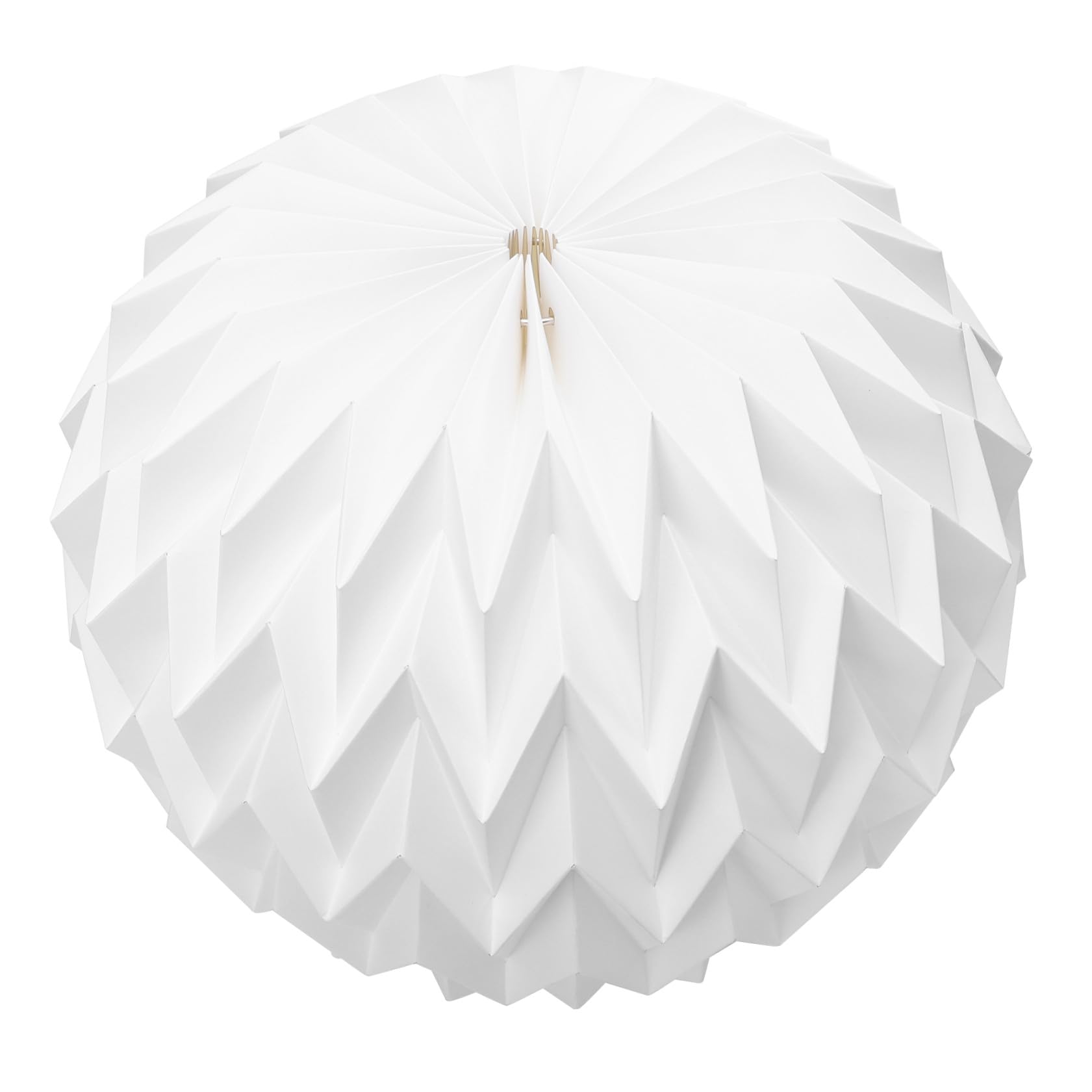 Paralume per Lampadario a Lanterna Pieghevole Origami Bianco | Carta, Stile Semplice, per Casa e Housewarming, Decorazione Sospesa per Salotto, Bar e Caffetteria