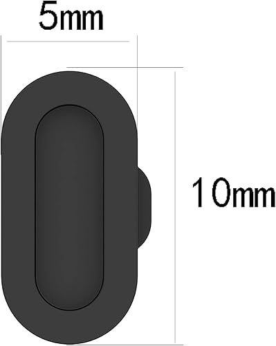 Miniatura 6 de LOKEKE Tapón antipolvo para Garmin Venu 2S -10 Pics Puerto de cargador de silicona Protector de tapón antipolvo Tapones para Garmin Venu 2/2S (Negro
