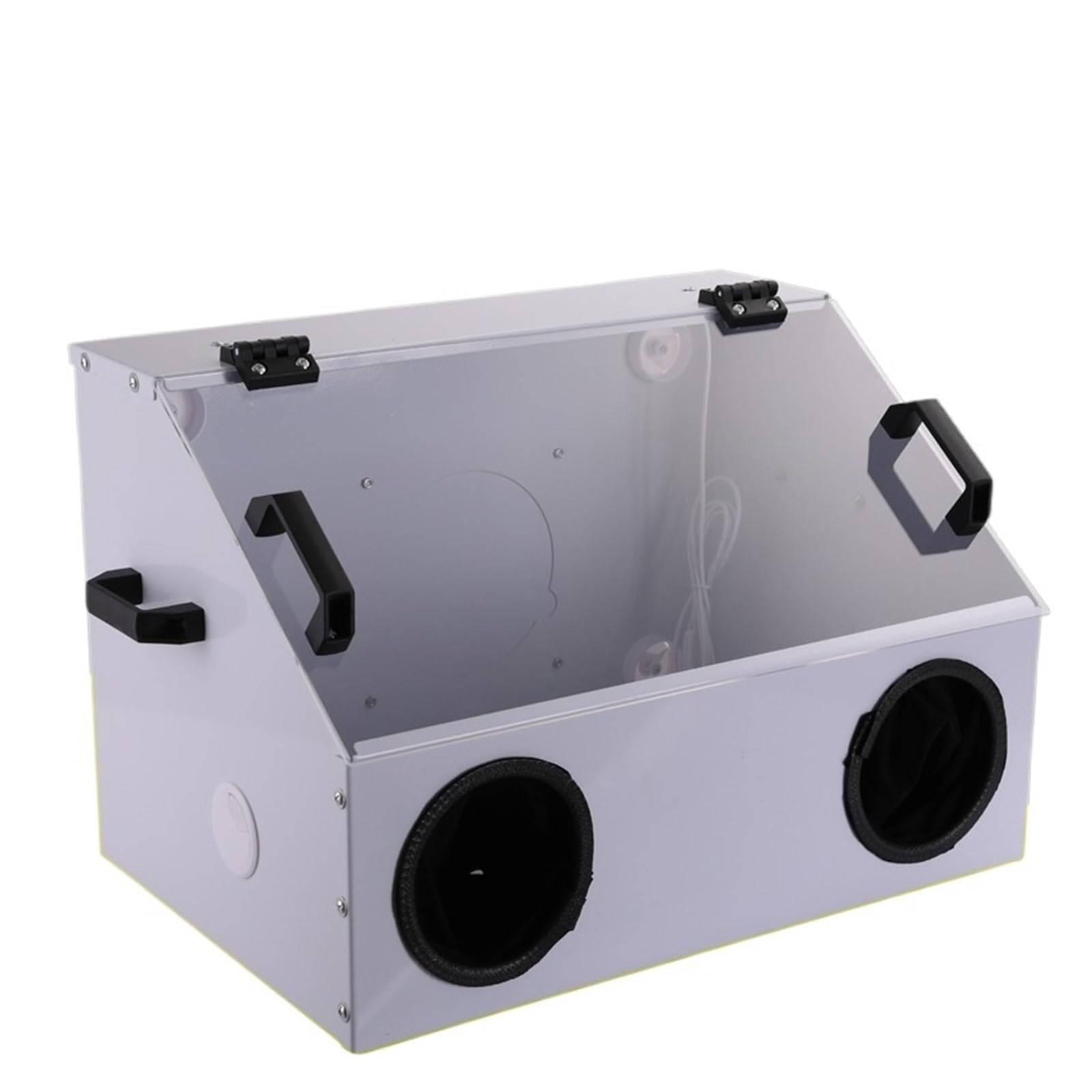 Ngbff 520*350*350Dustproof Bag With Fan Dust Box Metal Integrated Table Grinding Machine, Cutting Engraving Polishing Acrylic Dust Case For Sanding Polishing(520 * 350 * 350Dustproof Bag With Fan)