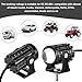 Wevdn 2PCS Motorcycle LED Driving Fog Lights, Super Bright White/Amber Motor Auxiliary LED Spotlights with 2 Switch, Waterproof Aux Motorcycle Headlight for Car Truck ATV Tractor (8-80v+Flash)