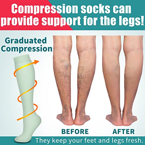 Laite Hebe 4 Pairs-Compression Socks For Women&Men Circulation-Best Support For Nurses,Running,Athletic #TOP1
