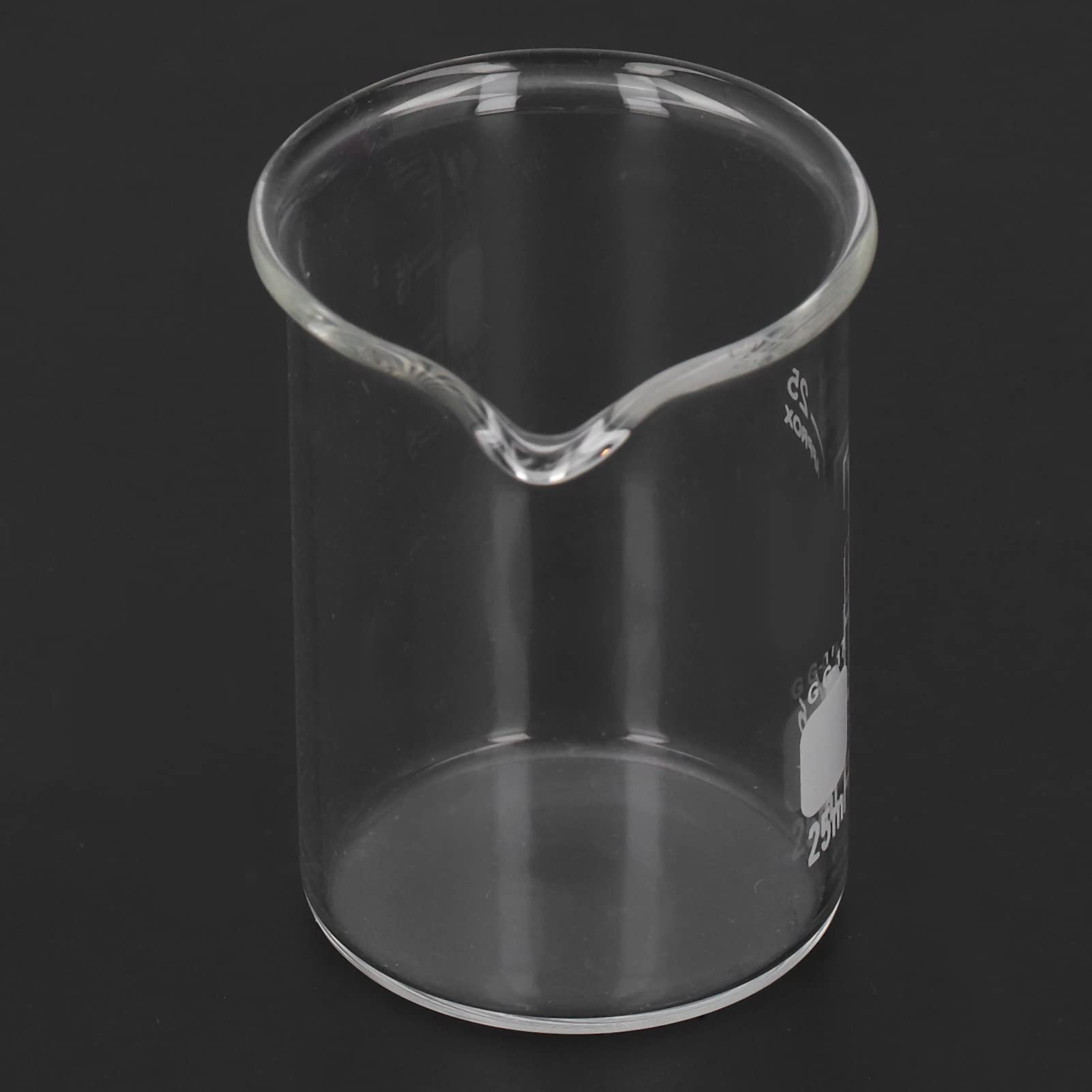 Set di Bicchieri in Vetro 10 Pezzi, Vetro Borosilicato con capacità di 25 Ml, Graduazioni Trasparenti, Forniture per Laboratorio di Chimica, Adatti a Progetti di Esperimenti