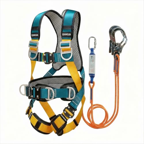 Magicbox Fallschutz Auffanggurt mit Verdickte Lendenwirbelstütze für Höhenarbeiten...