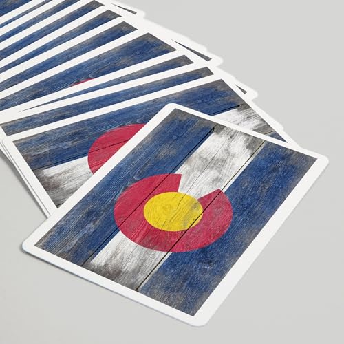 Baraja de Poker Rustic Colorado State Flag, 52 Cartas miniatura 5