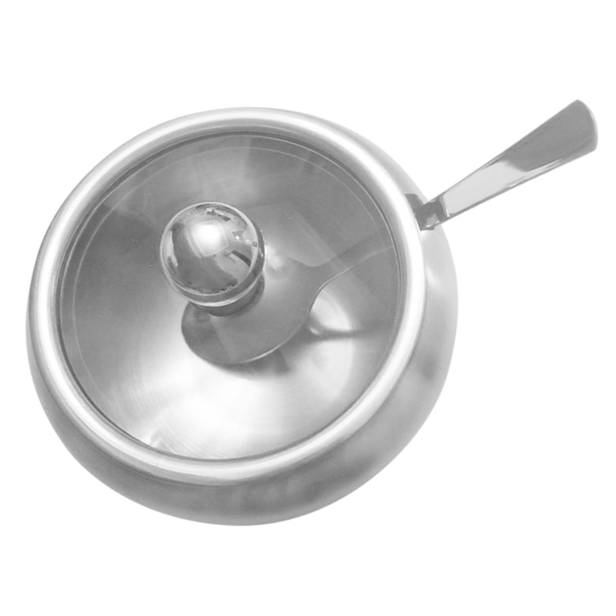 FELTECHELECTR Spice Jar Spoon Stainless Steel Sugar Salt Holder Multi-purpose Storage Container