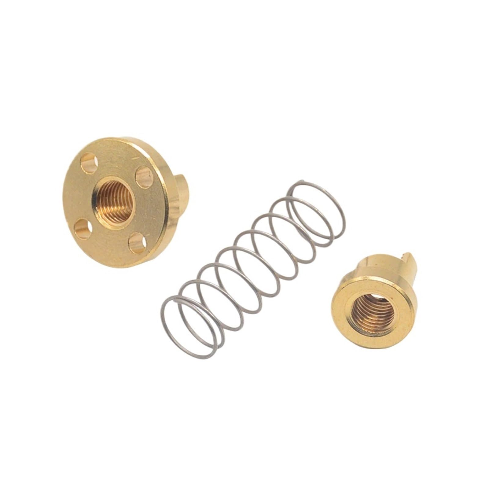 Husillo de Bolas con Tuerca Tornillo de Avance T8, Tornillo de Avance Trapezoidal, Tuerca con Resorte antirretroceso, Rosca de 8 mm, Longitud de 100 mm, 200 mm, 350 mm, 300 mm y 400 mm(500mm)