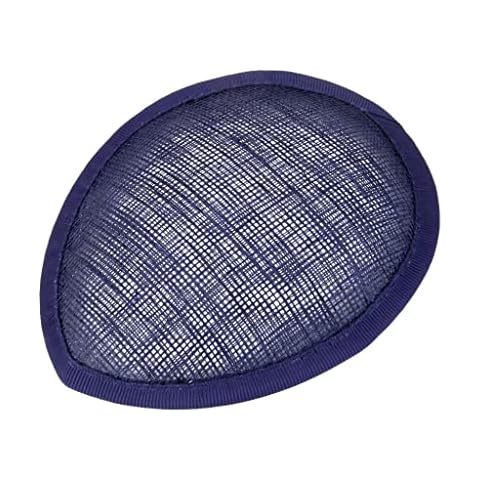 Milageto Round/Teardrop Hat Fascinator Base Millinery, Dark Blue Cover
