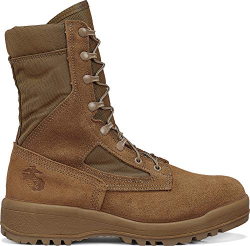 Belleville Men's 500 USMC Waterproof Military Boots (EGA) - Cushioned Sole Tactical Boots for Men - Full-Grain Cattlehide Leather & Nylon Fabric - Berry Compliant2