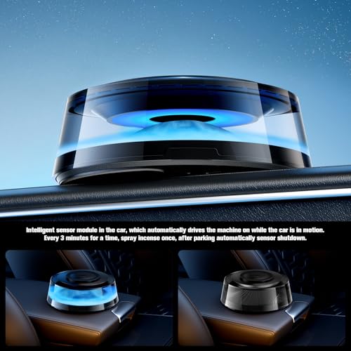 Image of Wireless Charging Car Diffuser with Dual Aromatherapy Storage & Humidifier - Essential Oil Car Air Freshener, Portable Travel Diffuser for Long-Lasting Scents, Smart Car Accessories for Men /Home