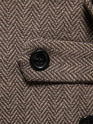 Mnjyihy Men's Herringbone Slim Fit Suit Vest Casual Business Single Breasted Lapel Banquets Weddings Formal Waistcoat4