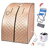 AW 2L Portable Steam Sauna Spa Full Body Sauna Tent Slim Reduce Weight Detox Therapy Home with Chair Remote