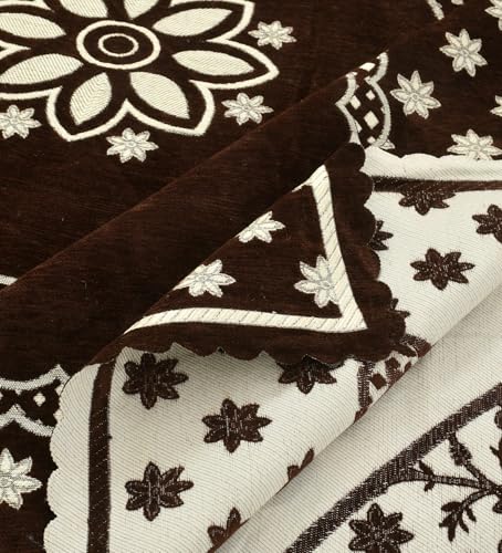 Image of Luxury Velvet Bedsheet - King Size Luxury Bed Sheet - Ultra Soft, Cozy & Warm Bedding for Bedroom - Hypoallergenic & Elegant Velvet Texture (Crystal 01 Coffee 100X100, Velvet Bedsheet)