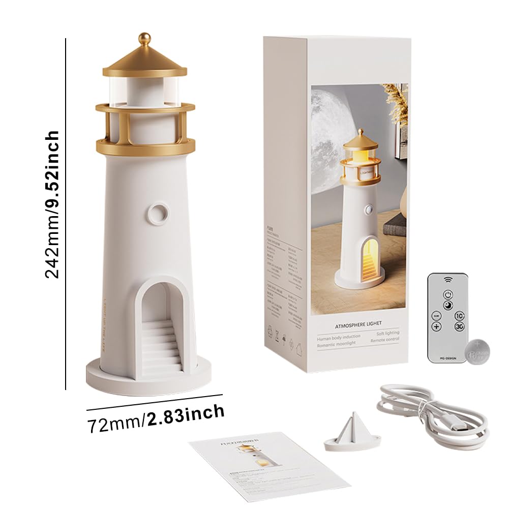 Lámpara de luna con proyector de faro, luz nocturna, luz de luna, lámpara de mesa estética LED para cumpleaños de niños y niñas (control remoto)