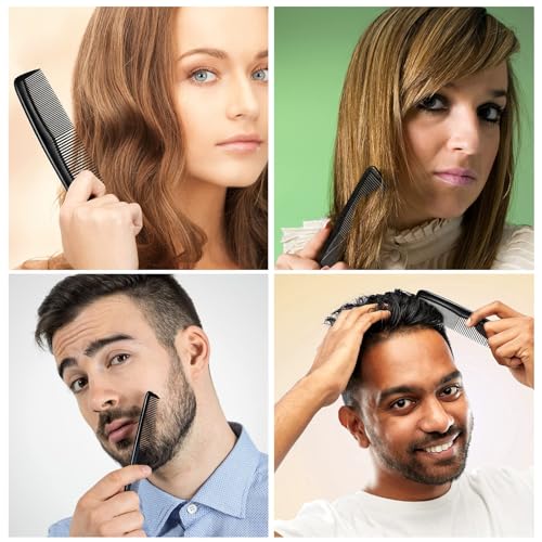 Xinjieda Hair Comb Cutting Comb Hair Combs for Hairdressing Comb Set, 4PCS Plastic Pocket Combs Fine and Standard Tooth Hair Fine Barber Salon Comb for Women Men Hair Care Tool - Image 7