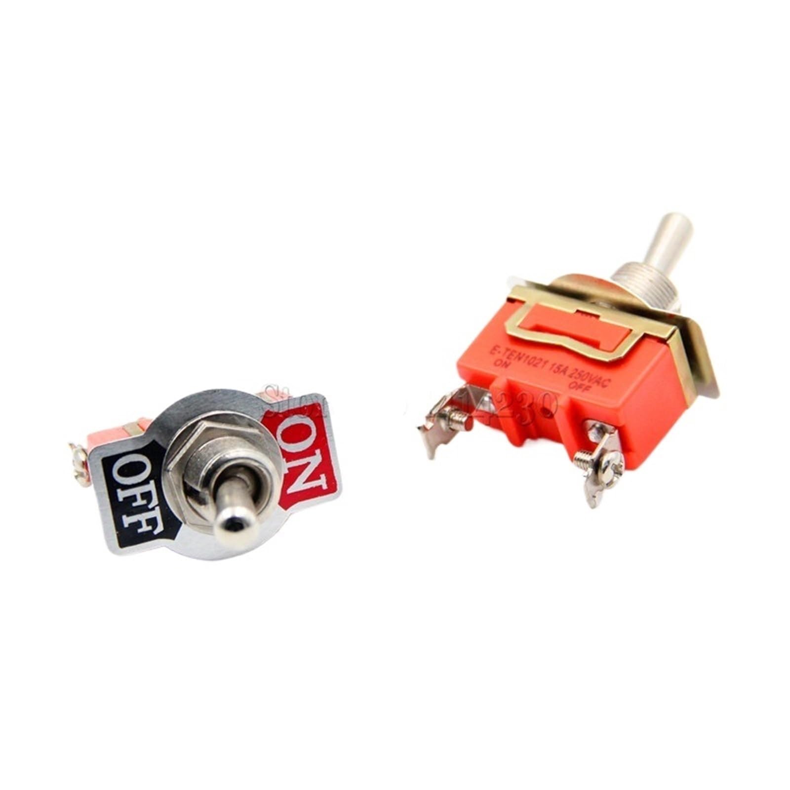 10 sztuk E-TEN1021 15 A 250 V AC 2PIN ON-OFF 12 mm przełącznik przełącznikowy Rocker