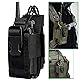 Kyrio Versatile Radio Holder Case Verstellbare Aufbewahrungsbox für Werkzeuge, multifunktionales taktisches Molle Zwei Wege Radio Holster, Walkie Talkie Heavy Duty Holder Case Schwarz