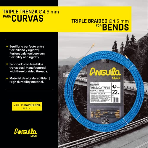 Anguilla Max Polyester Triple Tressé Ø4,5 mm aiguille haute flexibilité anti-blocage - 3