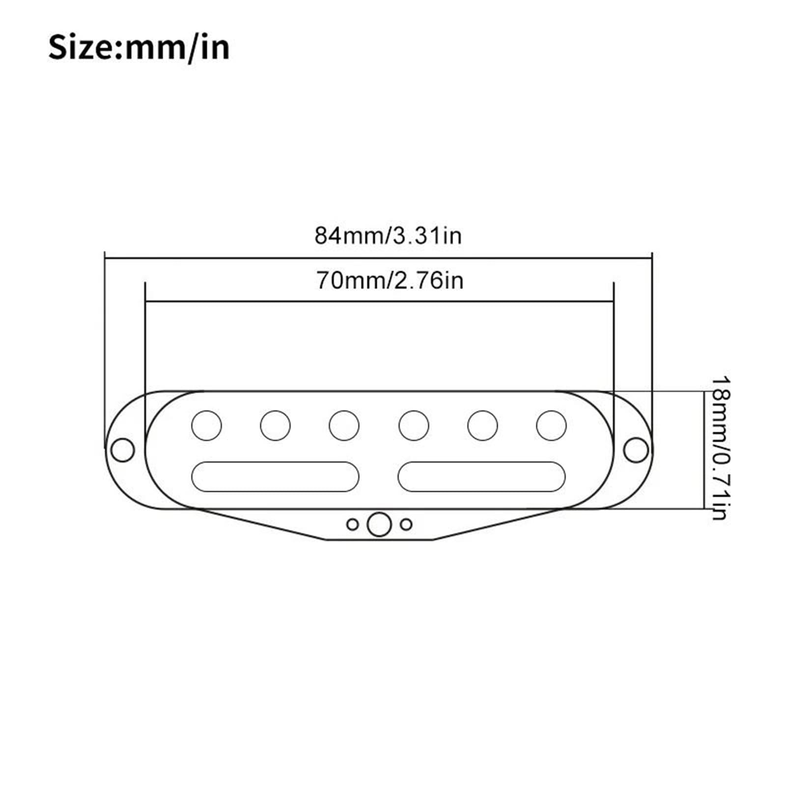 Ricambi Per Pickup Di Chitarra Elettrica Pickup Mini Humbucker A 6 Fori E 2 Scanalature | Con pickup single coil con pad oro e argento misura 9K 4C per chitarra elettrica(Sky blue w Silver P)